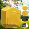 thumbnail image 2 of TURBRO Heated Dog House Outdoor, Insulated and Weatherproof Iron Shelter for Feral and Dogs Outside, Heating Pad Bed with 14.7ft Anti-Bite Cord, UL Test Passed, Yellow, 2 of 11