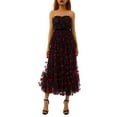 thumbnail image 5 of Gzhioc Women's Summer Tulle Dress, Sleeveless Backless Off Shoulder Heart Print Dress, 5 of 9