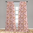 thumbnail image 5 of Ambesonne Tropical Curtains, Palm Leaves Butterflies, Pair of 28"x95", Multicolor, 5 of 5