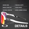 thumbnail image 2 of Oakley OO9463 Sutro Lite Rectangle Shaped Non-Polarized Sunglasses for Men - Includes Official Eyewear Kit - Matte White Frame with Prizm Road Lens, 2 of 7
