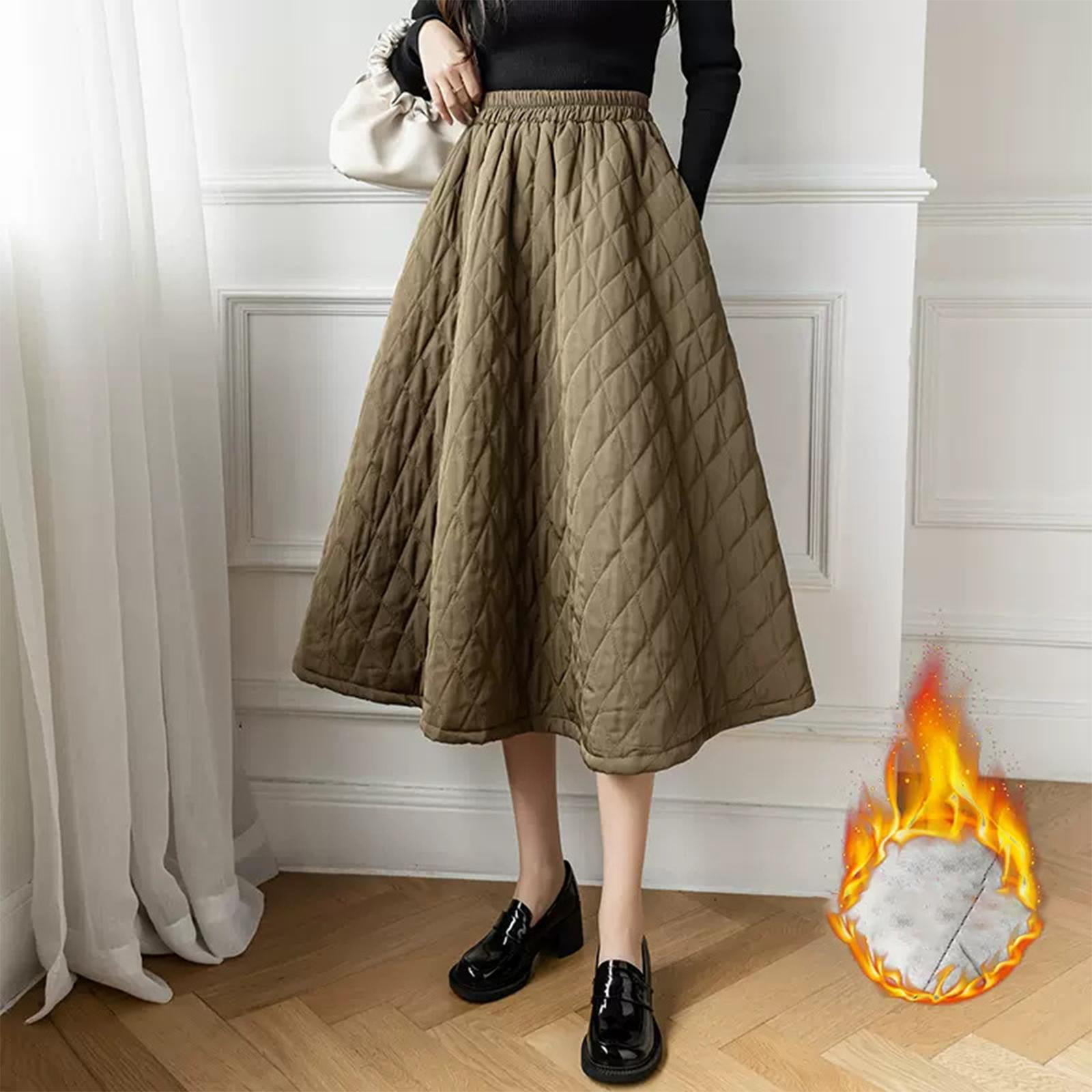 Jupe Longue Femme en Coton Elegante avec Poche Streetwear Maxi Jupe Verte Walmart