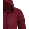 thumbnail image 3 of Vintage Long Coat Cloak Gothic Hoodie Jacket Plus Size High Low Sweater Solid Color Long Blouse Tops Long Hooded Sweater Tops Outwear Cosplay Costume XL, 3 of 5