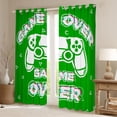 thumbnail image 2 of Homewish Kids Gamepad Controller Blackout Curtains Set of 2 (52x84 Each), Green Game Console Window Curtains, Cartoon Video Game Theme Curtains and Drapes, Blackout Curtains Room Decor, 2 of 6