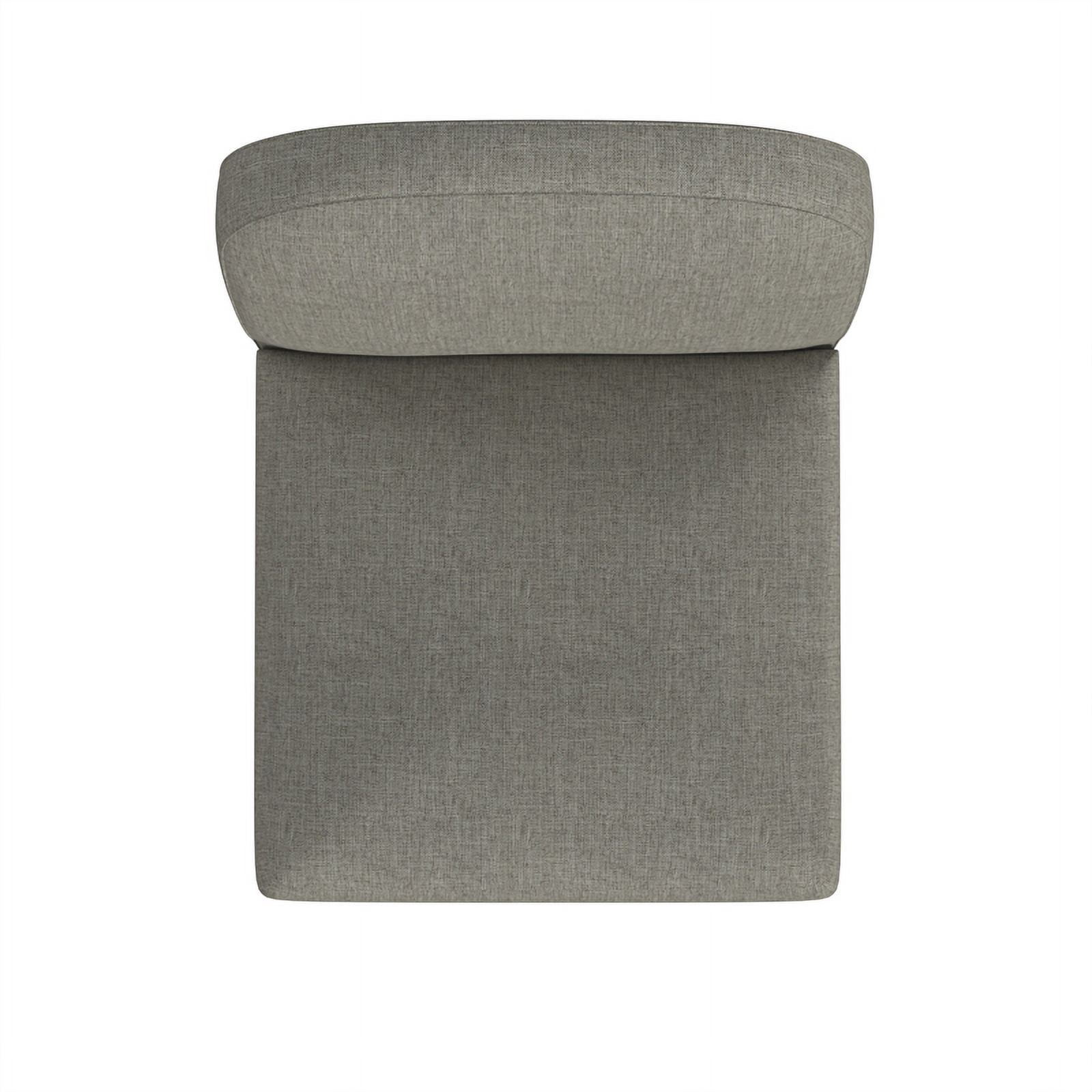 HomePop 27" Indoor Rounded Back Upholstered Counter Stool, Gray