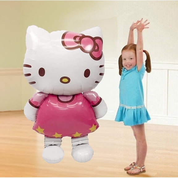 45 Inch Birthday Party Balloons Kitty Cat Balloons Cute Foil Balloon