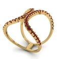 thumbnail image 2 of Statement Engagement Ring for Women - 0.5ct Natural Garnet in 18K Yellow Gold Promise Ring, 2 of 6