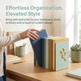 thumbnail image 2 of Unique Bargains 2Pcs Decorative Metal Tree Design Book Ends Green 3.9*5.3*7.9inch, 2 of 5