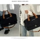 thumbnail image 4 of Bolsa de viaje con compartimento para zapatos - Bolsa deportiva grande para hombres y mujeres, tela Oxford resistente al agua, equipaje de mano 46L, negra/roja/gris, 4 of 6