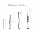 thumbnail image 3 of U-shaped Hair Pins, 200 Count for Women Lady Girls Bobby Pins French Hair Clips Hair Styling Pins Hair Accessories for Women (Black, 2 Inch), 3 of 8
