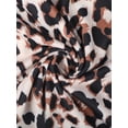 thumbnail image 5 of INSPIRE CHIC Women's Sleepshirt T-shirt Dress Colorful Striped Short Sleeve Nightshirt Nightgown M Leopard, 5 of 6