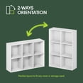 thumbnail image 3 of Furinno LUDER 6-Cube Open Shelves Bookcase. 9.5 x 24.6 x 35.4. White, 3 of 5