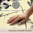 thumbnail image 6 of ODIKA 9'x12' Washable Area Rug Non-Shedding, Easy Care Green Tan Fishing Vintage Fish Forest Rustic Trout Motif with Pine Tree Border for Master Suite, California King, Under Bed, 6 of 7
