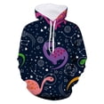thumbnail image 3 of Toddler Boys Sweatshirts Little Girls Kids Hooded Unisex Galaxy Dinosaur Printed Pullover Hoodie with Pocket Clothes for Boys Size 7-8T, 3 of 3