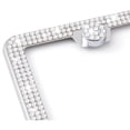 thumbnail image 5 of 2 Pack White Bling License Plate Frames for Women, Sparkly Rhinestone Diamond License Plate Frame Glitter Bedazzled Car License Plate Cover Holder, 5 of 6
