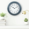 thumbnail image 4 of La Crosse Clock 16" Everly Gray Quartz Analog Wall Clock, 404-3841B, 4 of 5