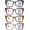 4 Mix-1, variant on Multifocus Progressive Reading Glasses for Women - Bifocal Computer/Book Readers Blue Light Blocking With Spring Hinge