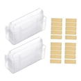 thumbnail image 2 of Tarjetero transparente,Tarjetero transparente con cinta adhesiva,Bolsas para bálsamo labial en forma de cúpula Porta barra de labios,Tarjetero transparente rectangular resistente al, 2 of 8