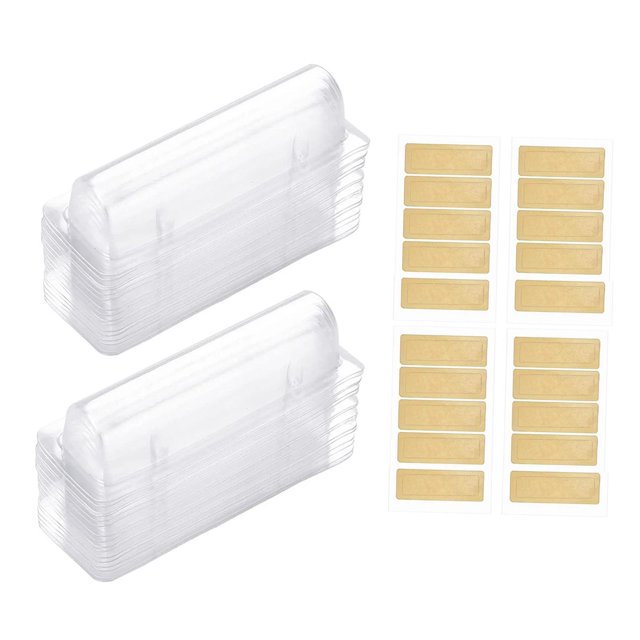 20 Piezas De Portatarjetas De Dinero Transparente Para Embalaje De Regalo, Manualidades, Porta Lápiz Labial Con Pegatina