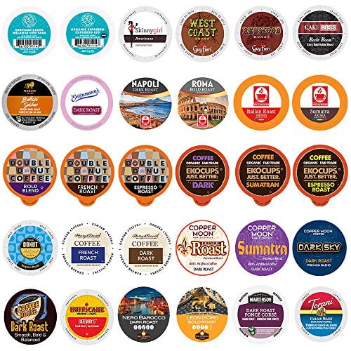 Perfect Samplers Coffee Pod Variety Pack, Dark Roast and Bold Flavors