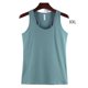 thumbnail image 3 of Jumpingount Chaleco de algodón para mujer, ropa recortada de moda de punto, camiseta transpirable fresca, camisas de fondo exterior de primavera, Prendas para la parte del cuerpo Frijol Verde XXL Jumpingount AP010463-17B, 3 of 6
