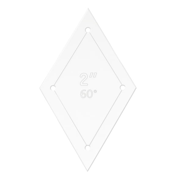 Diamond Quilting Template Set, 2 Inch Acrylic Template for Quilting with Reserved Seam Margin, Clear Templates for DIY Sewing Crafts