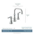 thumbnail image 2 of Moen TS44102BN Colinet Two Handle Widespread Bathroom Sink Faucet in Brushed Nickel, 2 of 7
