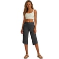 thumbnail image 6 of Nestiefly Womens Capri Pants with Pockets Straight Leg Yoga Capris Leggings Mid-Calf Capris Workout Summer Black M, 6 of 7