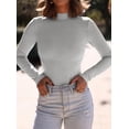 thumbnail image 3 of Remera PRETTYGARDEN Cuello Alto Manga Larga Acanalada XL Gris, 3 of 8