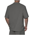 thumbnail image 4 of Turilly Mens Shirts Men's Fashion Casual Solid Color Button Short Sleeve Round-Neck Blouses, 4 of 5