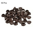 thumbnail image 3 of Uxcell 50Pack 16mm(5/8") Dia Plastic Screw Hole Plugs Thread Type Covers, Dark Brown, 3 of 6