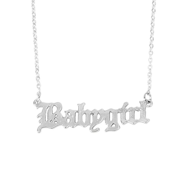 Stainless Steel Necklace Women English Pendant Necklace English Choker Valentine S Day Necklace Words Necklace