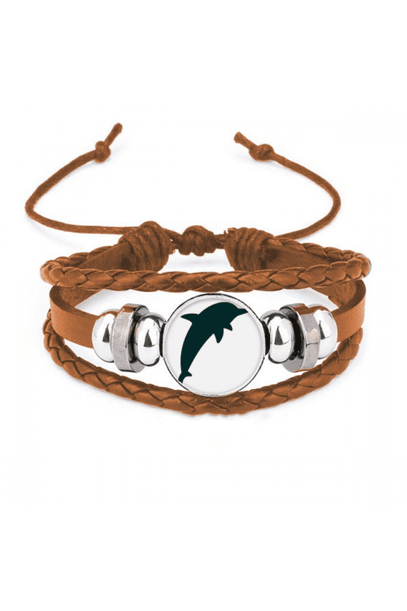 Cute Dolphin Bracelet Wristband Leather Jewelry Ornament