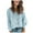 Blue, variant on Fesfesfes Women Sweaters Knitwear Pure Color Mohair Pullover Hollow Sweater Under $10
