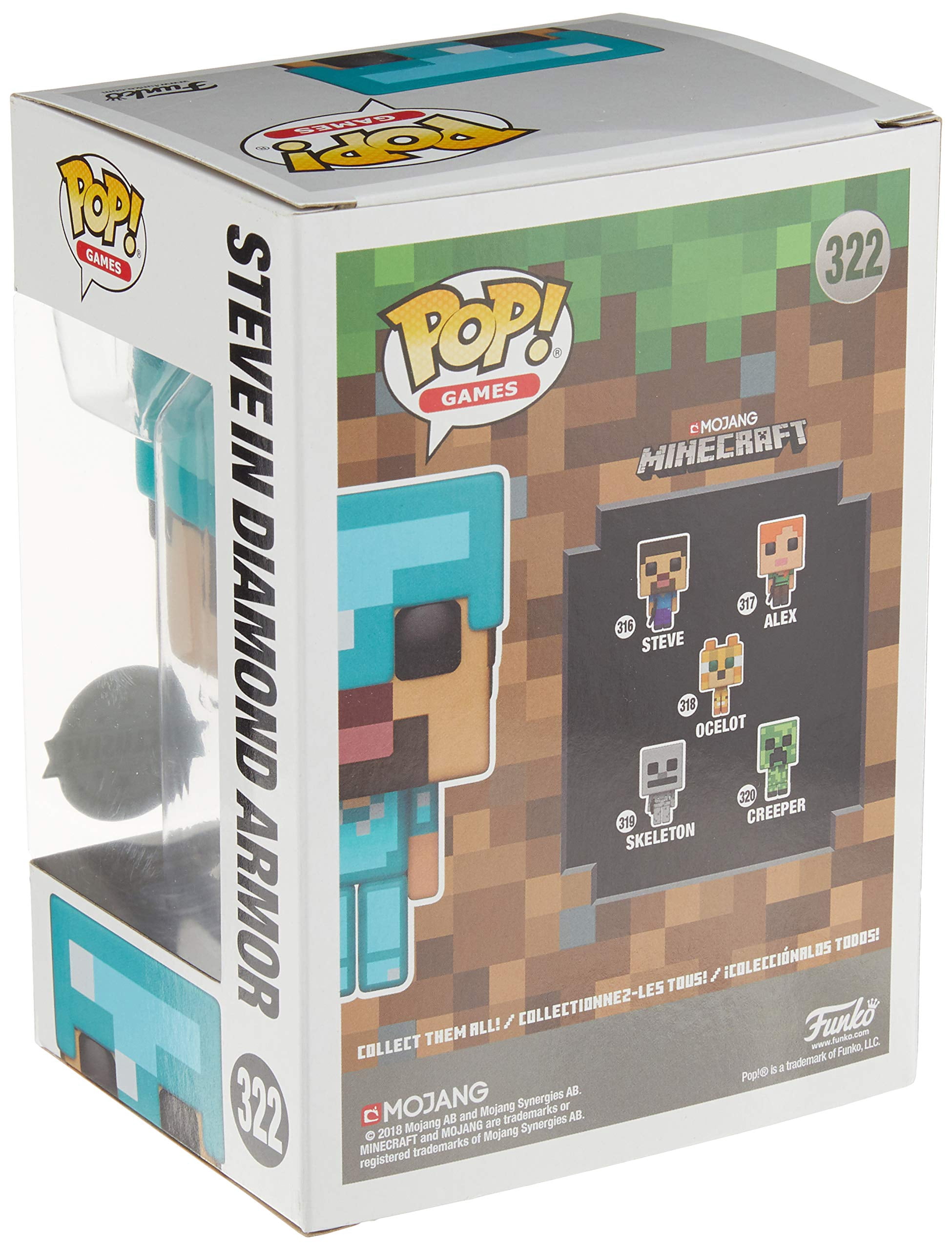 Minecraft-Steve Diamond Level-Figurine articulée 14cm et accessoires | Mattel