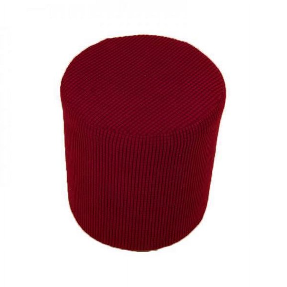 2xSlipcover Stretch Ottoman Protector Round Couch Sofa Cover Red
