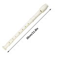 thumbnail image 2 of 12 Pack 8 Hole Soprano Recorders Descant Flute With Cleaning Rod German Style for Beginner Graduation or Back to School Gift (white), 2 of 5
