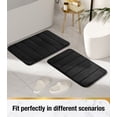thumbnail image 4 of HITSLAM Memory Foam Bath Mat,Ultra Absorbent Bathroom Rug,Non-Slip Soft Bath Rug for Bathroom Floor,20"x31" Black, 4 of 8