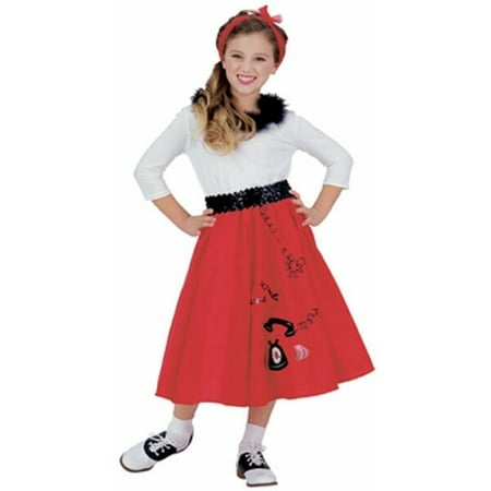 Child's Jitterbug Girl Costume~Small 4-6 / Red