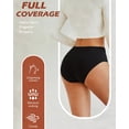 thumbnail image 4 of IF YOU Cotton Underwear for Women High Waisted Full Coverage Soft Briefs Plus Size Women's Panties S-XXL 6 Pack, 4 of 6