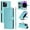 Mint, variant on Wallet Case for iPhone 16 Pro Max with Wrist Strap, Premium PU Leather Slim Flip Cover Stand Bumper Shockproof Protective Cards Slots Anti-Scratch Phone Case for iPhone 16 Pro Max, Mint