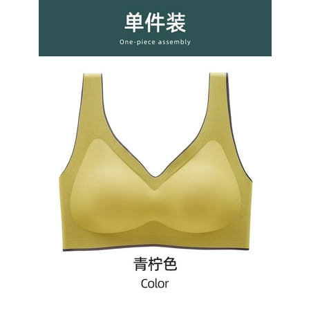 

QWZNDZG Ice Silk Bra Seamless Vest Bras Women Push Up Underwear Lingerie Sleep Top Padded Bralette Soutien Gorge нижнее белье женское