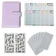 PU Leather A6 Notebook Binder Budget Envelopes and 8 Plastic Binder