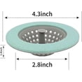 thumbnail image 3 of 2 Pack Kitchen Sink Drain Strainer, Silicone Food Sink Strainer, Drain Cover Kitchen Sink Basket for Kitchen Sink (Pink+Green), 3 of 5
