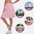 thumbnail image 4 of Women’s Knee Length Golf Skort Long Tennis Skirt with Inner Shorts Pockets High Waist Athletic Workout Skirt UPF50+, 4 of 5