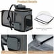 thumbnail image 1 of Mochila para perros y gatos, transportín plegable y expandible para perros pequeños con correa de seguridad interior y 2 colchonetas para mascotas, color gris., 1 of 5
