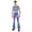 Gradient Blue, variant on Sholeno Men's Retro Disco Jumpsuit Chic Print Sleeveless Tiered Flared Long Pants Bell-Bottom Bodysuit Silver L