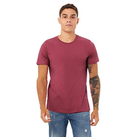 Bella Canvas Mens CVC Jersey Tee, M, Heather Raspberry