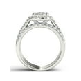 thumbnail image 3 of 1-1/2 Carat T.W. Diamond Single Halo Cluster Two-Band 14kt White Gold Engagement Ring Set, 3 of 5