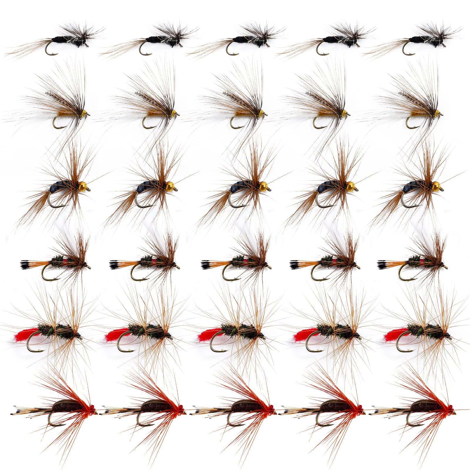Goture Fly Fishing Flies Kit 10/30/40/76/100pcs Fly Fishing Lures