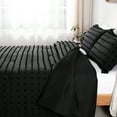 thumbnail image 2 of JML Tufted Queen Comforter Set 3 Pieces, Jacquard Boho Tufts Bedding Set - All Season Duvet and 2 Pillow Shams Bed Sets, Black, 2 of 7